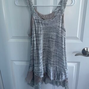 Free people gray and blush slip dress size medium